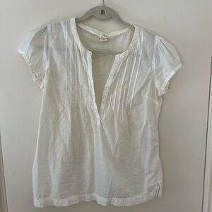 H&M White Short Sleeve Blouse